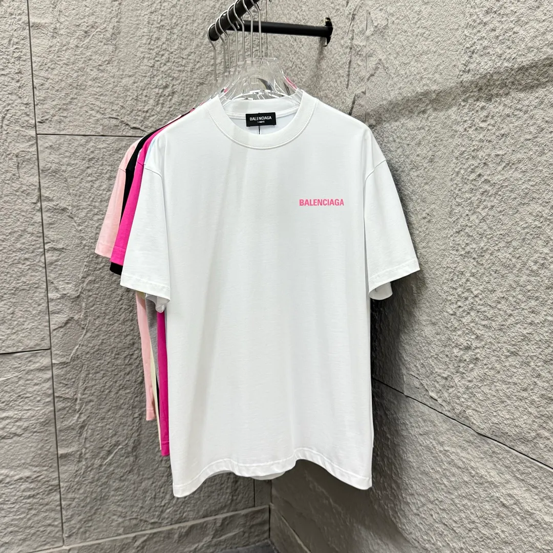 BALENCI*GA 2025 New Arrival T Classic Pink T Same Style ：Black White Size： S （90-130 ） M （120-150 ） L （140-165 ） XL （160-180 ） XXL （180-210 ）